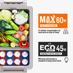 EUHOMY 12 Volt 46QT Car Refrigerator with Bluetooth APP Control, 12/24V DC & 110V AC, Portable Freezer Fridge Cooler for Car, RV, Camping, Home Use