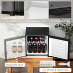 Resenkos 1.1 Cu.Ft Countertop Mini Freezer, Compact Upright Freezer with Removable Shelves, Red