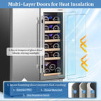 Costway 2-in-1 Beverage and  Cooler Free-standing & Built-in Dual Zones  Fridge