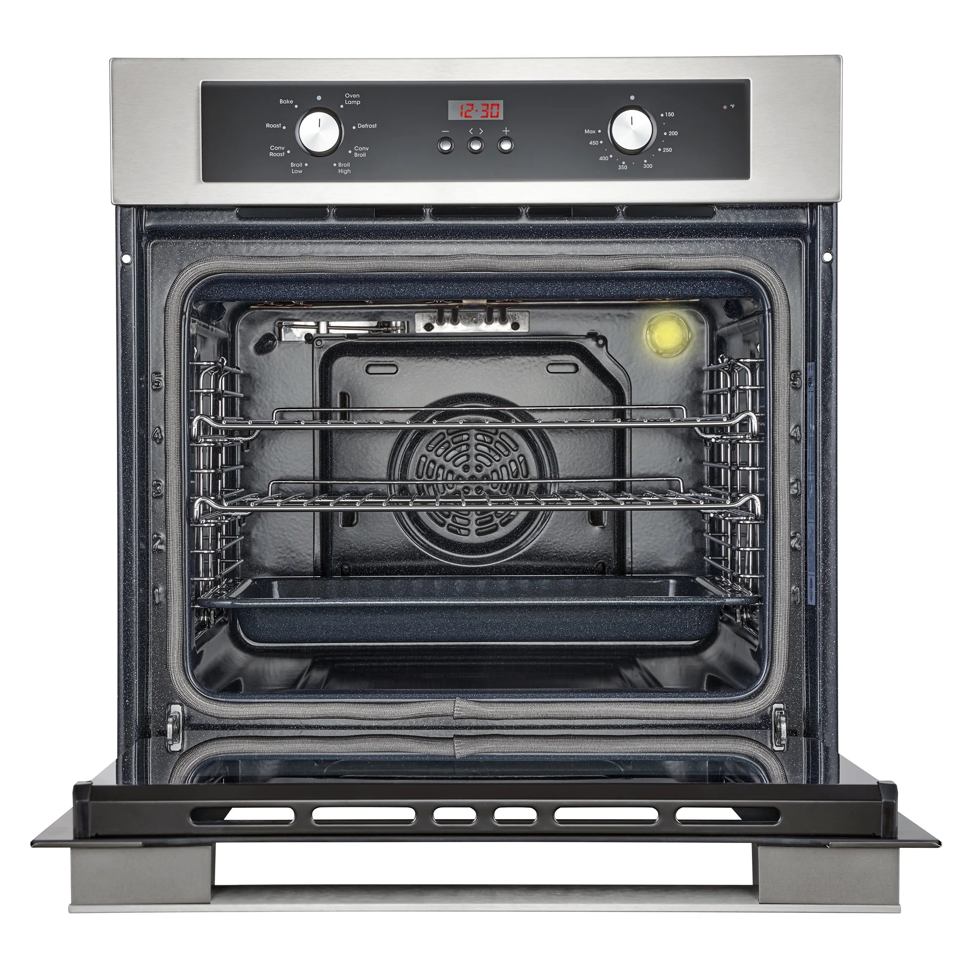 Cosmo 5 Piece Kitchen Appliance Package With 36" Electric Cooktop 24" Single Electric Wall Oven 17.3" Countertop Microwave French Door Refrigerator & 24" Built-in Fully Integrated Dishwasher