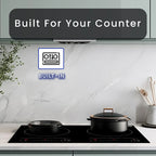 Equator 20" Electric Hybrid CERAMIC-INDUCTION 2 Burner Cooktop with 9 Power 110V