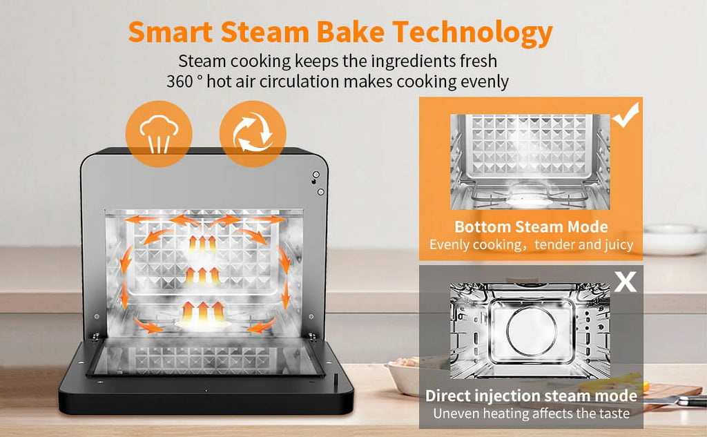 Smart Pizza Oven Air Fryer Kitchen Food Processor Baking Electric Oven Grill Pan Toaster