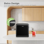 Comfee' 1.7 Cu.Ft Mini Fridge, Compact Retro Refrigerator, Energy Saving, Low Noise, Adjustable Thermostat, Single Door Small Fridge with Chiller Box for Bedroom, Office