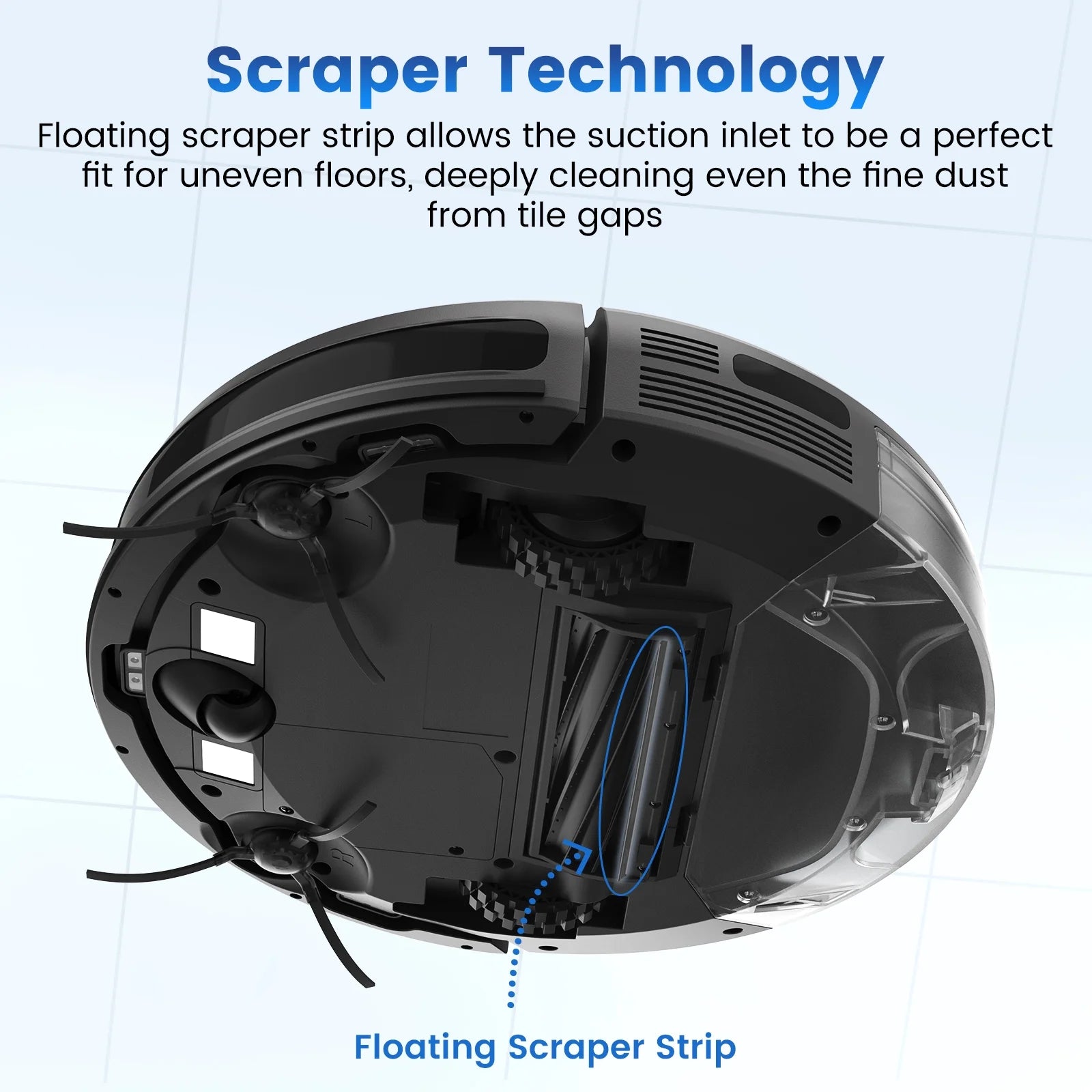 AIRROBO G60 3 in 1 Robot Vacuum and Mop Combo with Smart App&Voice Control,2 in 1 Tank for pet hair