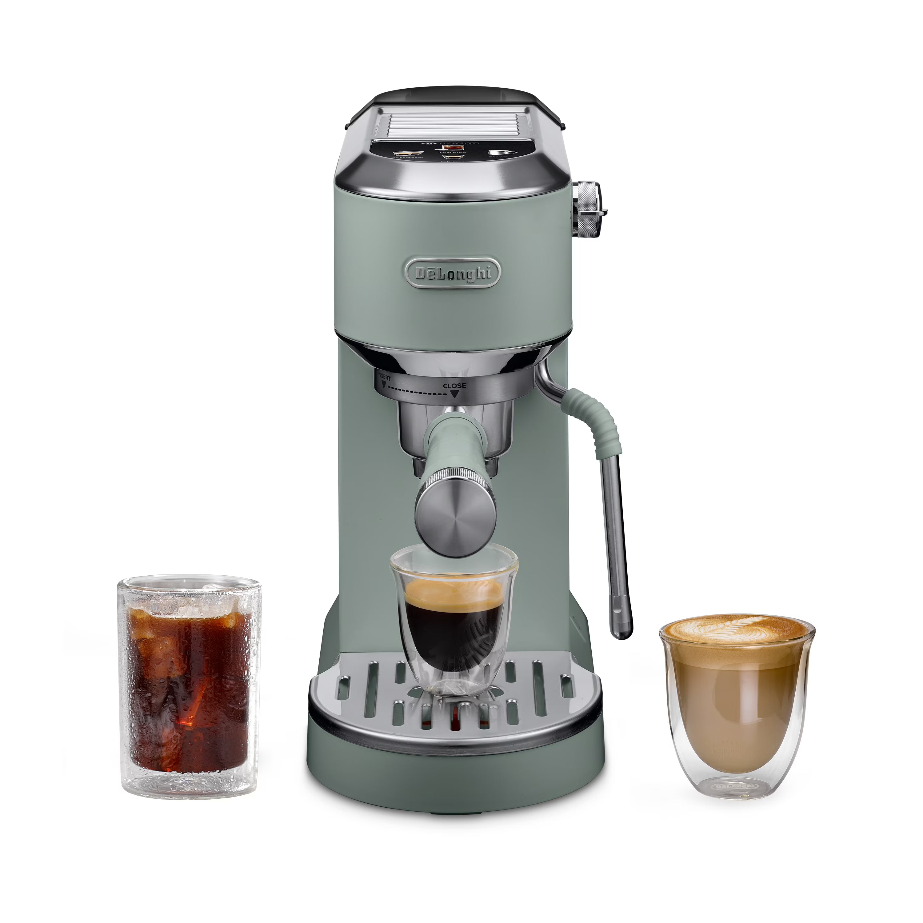 De'Longhi Dedica Duo Espresso Machine, Compact Size with Built in Frother for Latte Art, Brew Espresso, Cold Brew, Lattes & More, Stainless Steel