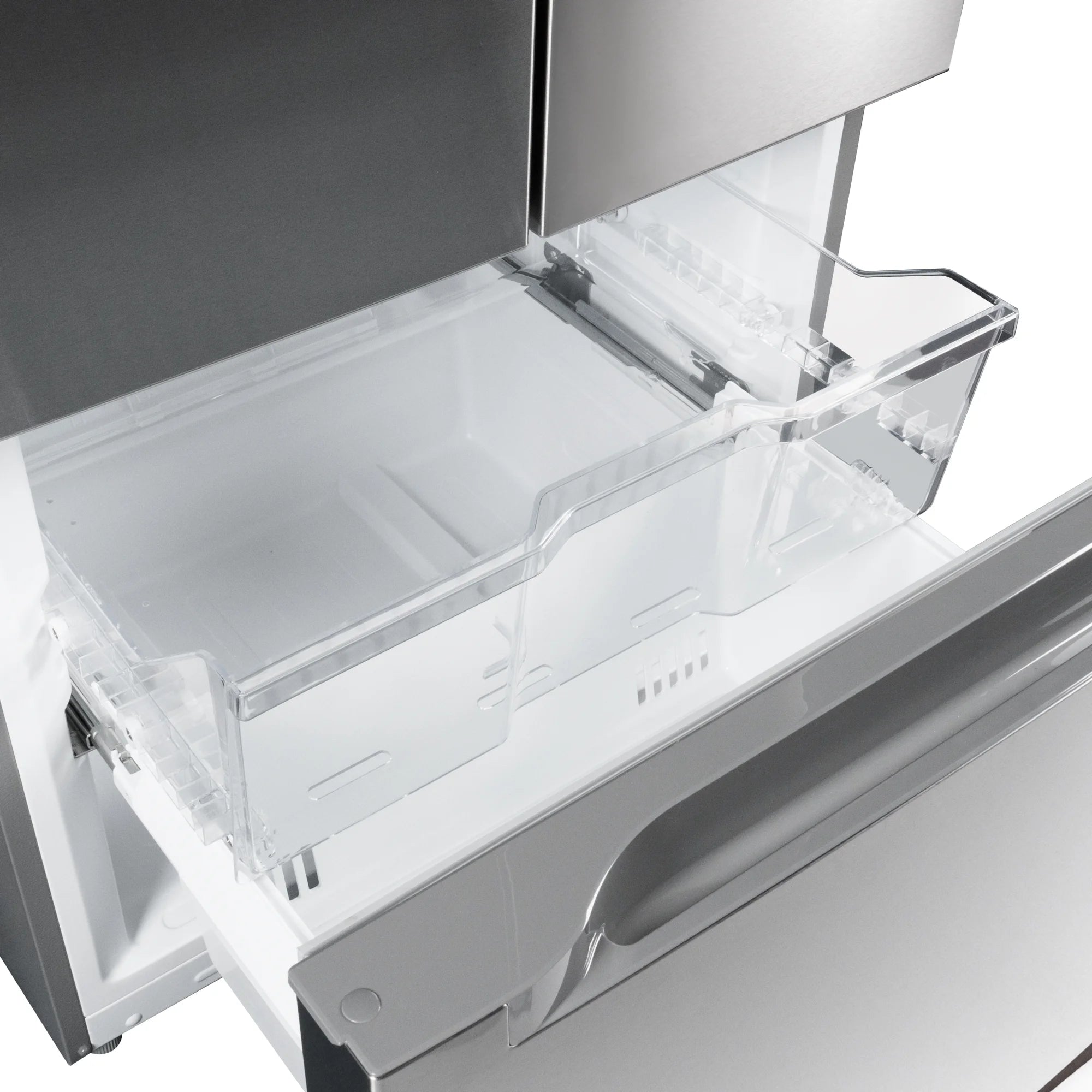 18.5 cu. ft. Stainless-Steel French Door Refrigerator in Silver, Auto Defrost, Energy Star, Digital Temperature Control