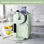 GreenPan Frost 6 Mode, Ice Cream, Frozen Drink, Slushie & Milk Shake Maker, No Freezer Needed, Easy Clean Parts, Gray