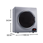 3.5 cu.ft. Compact Short Dryer with Digital Controls in Silver