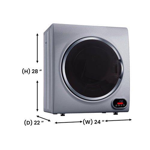 3.5 cu.ft. Compact Short Dryer with Digital Controls in Silver
