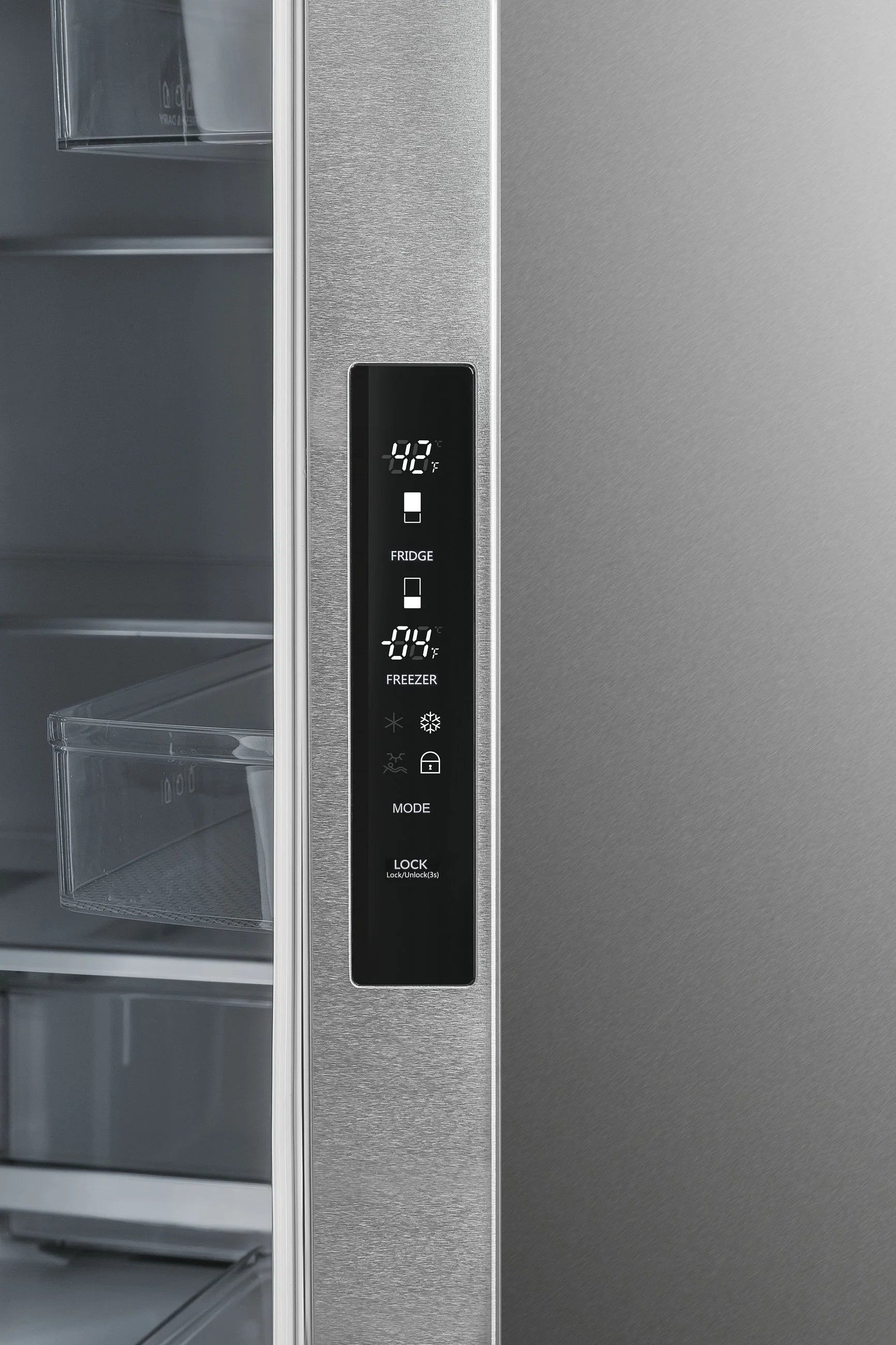 Hamilton Beach, 17.7 Cu. Ft. French Door Refrigerator, Freestanding Installation, Platinum Silver, HZ0771