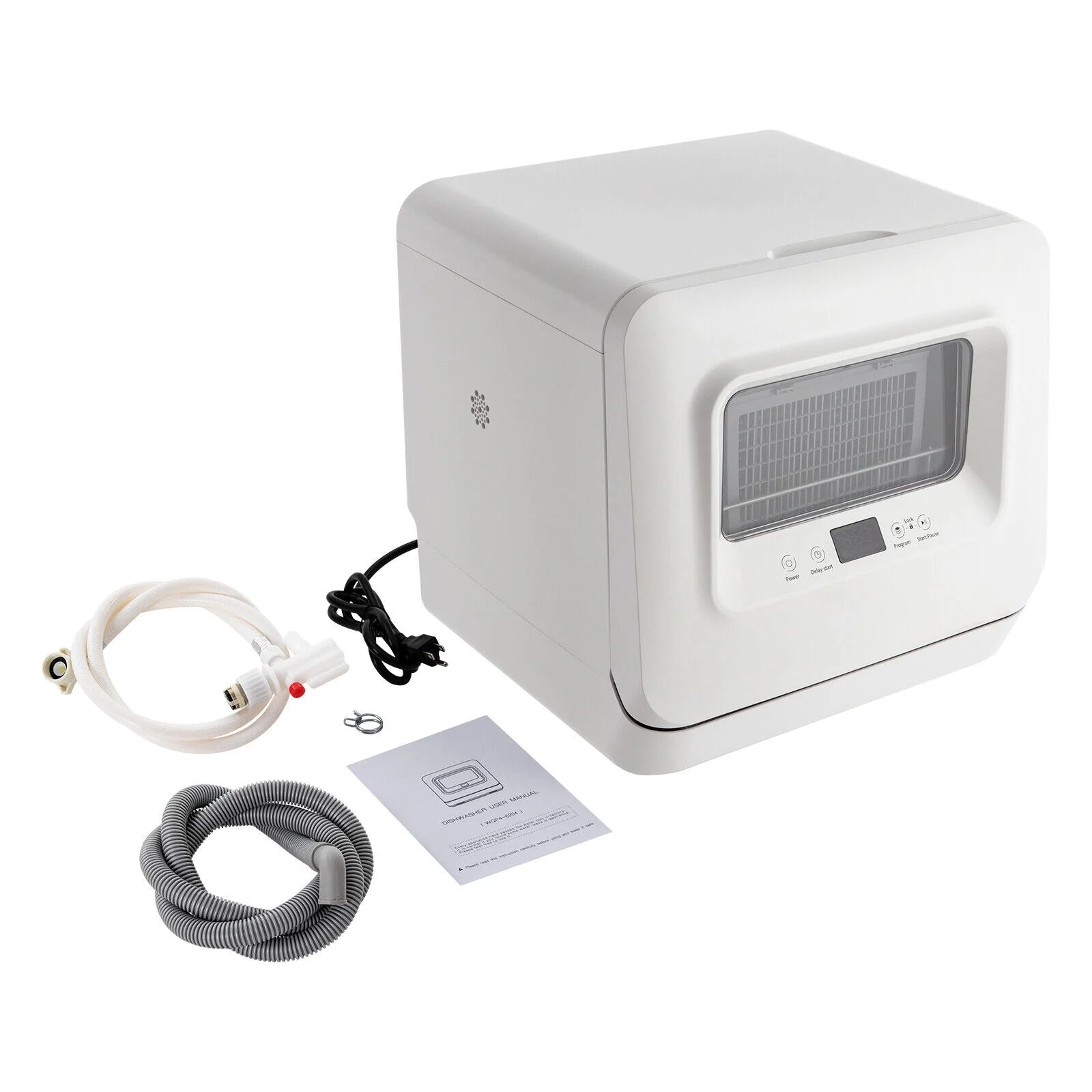 TFCFL Portable Compact Dish Washing Machine Countertop Mini Dishwasher with Water Tank Leak-Proof Air Dry
