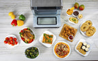 Aria 30Qt Touchscreen Air Fryer Toaster Oven with 3 Cooking Levels, Accessories, & Cookbook