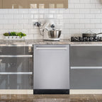 Cosmo COS-DIS6502 24 in. Top Control Built-In Tall Tub Dishwasher in Fingerprint Resistant Stainless Steel