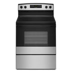 Amana? Brand New Model - AER6303MMS 30-inch Electric Range with 4.8 Cu ft oven. - assembled product Depth: 27.5�� - assembled product height: 46.08�� - assembled product Width: 30��