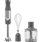 GE 500-Watt Immersion Blender with Accessories and Stainless Steel Attachments, Stainless Steel