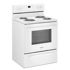 WHIRLPOOL WFC315S0JW 30" freestanding coil electric range