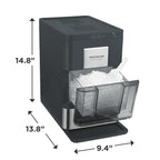Frigidaire Gallery 33 lbs. Touchscreen Nugget Ice Maker - Stainless Steel Accent, EFIC220, Black