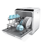 Hermitlux Portable Countertop Dishwasher, 5 Washing Programs, 5L Built-in Water Tank and Air-Dry Function, HMX-DW03