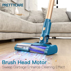 PrettyCare Cordless Vacuum Cleaner Lightweight Stick Vacuum 38kPa with 45min Runtime for Carpet Hard Floors Cleaner Pet Hair P2
