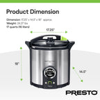 Presto Precise 02152 17 Qt Stainless Steel Electric Pressure Canner, Silver
