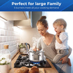 Amzgachfktch Gas Cooktop 30 Inch 5 Burners Stove Top Built-in NG/LPG Convertible with Thermocouple Protection