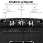 Kadyn Washer, Laundry Washing Machine,8 Lbs Compact Mini Twin Tub Washing Spiner Machine for Home and Apartment