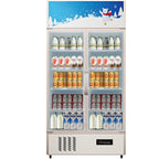 KFFKFF 23 cu.ft. 2Glass Door Commercial Refrigerator Commercial Refrigerator with Illuminated LED Upright Drink Chiller ( Dual Swinging Door)