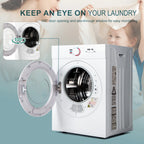 Simzlife 1.6 Cu. ft. Portable Clothes Dryer, Electric Compact Dryer Machine, 19.5 in W, 23.6 in H
