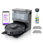 Shark PowerDetect? NeverTouch? Robot Vacuum and Mop, Self-Empty & Self-Refill, Bagless, 60-Day Debris Capacity HEPA Base, 30-Day Capacity Refill Tank, Pad Dry, RV2820YE