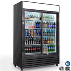 NSF 44 in. Refrigeration Double SLIDING Door Cooler 34.7 Cu.Ft. Sliding Door Refrigerator