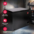 Frigidaire, 5.0 Cu. ft. Chest Freezer, Black Granite Design