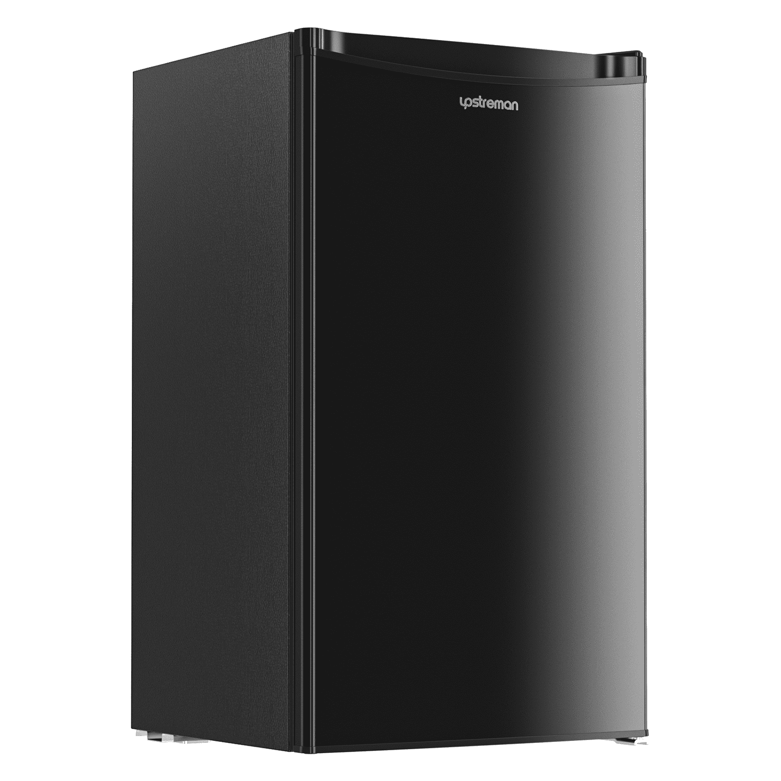 Upstreman 3.2 Cu.Ft. Mini Fridge with Freezer Single Door Small Refrigerator Adjustable Thermostat Compact Fridge with Reversible Door, Low Noise, BR321 Black