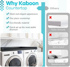 Kaboon Melamine Washer Dryer Countertop with Edge Rails �C Laundry Room Organization