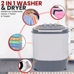 Open Box Pyle Pure Clean 110 Volt 2 in 1 Compact and Portable Washer and Dryer