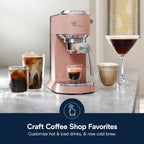 De'Longhi Dedica Duo Espresso Machine, Compact Size with Built in Frother for Latte Art, Brew Espresso, Cold Brew, Lattes & More, Stainless Steel