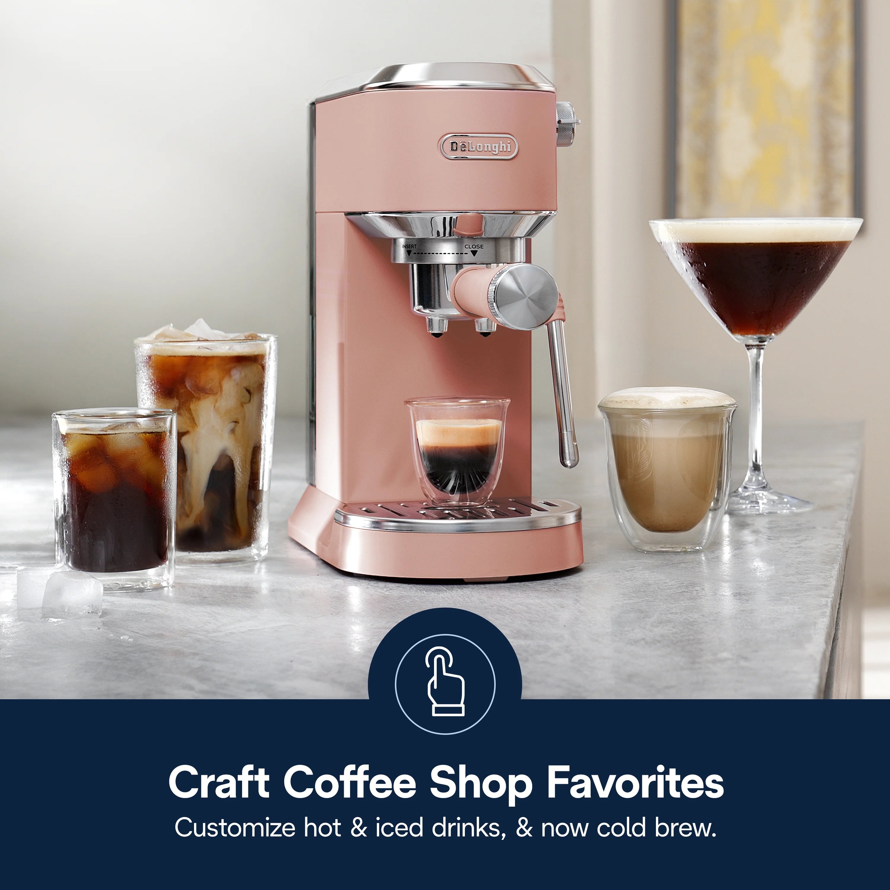 De'Longhi Dedica Duo Espresso Machine, Compact Size with Built in Frother for Latte Art, Brew Espresso, Cold Brew, Lattes & More, Stainless Steel