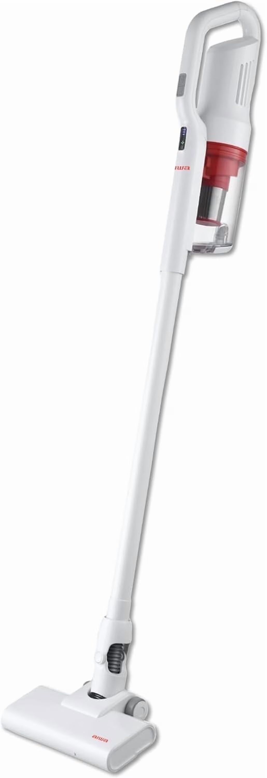Aiwa Cordless Stick Vacuum Cleaner with Washable HEPA Filter and 20 oz Dust Bin, 2200mAh, White