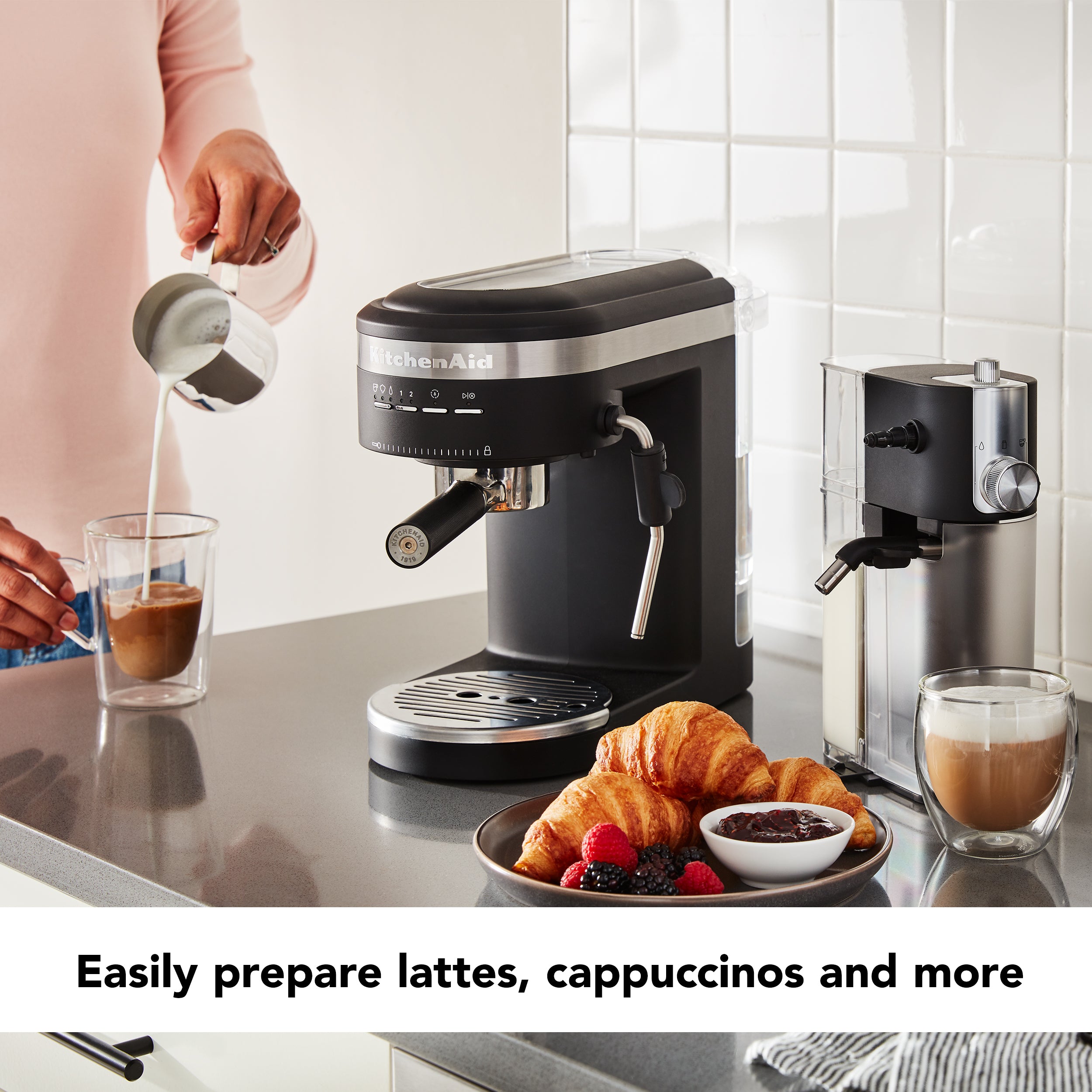 KitchenAid Automatic Milk Frother Attachment, Black Matte, KESMK4