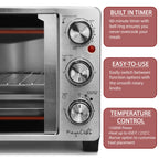 MegaChef 25 Quart French Door Multi-Function Electric Toaster Oven with Rotisserie Set