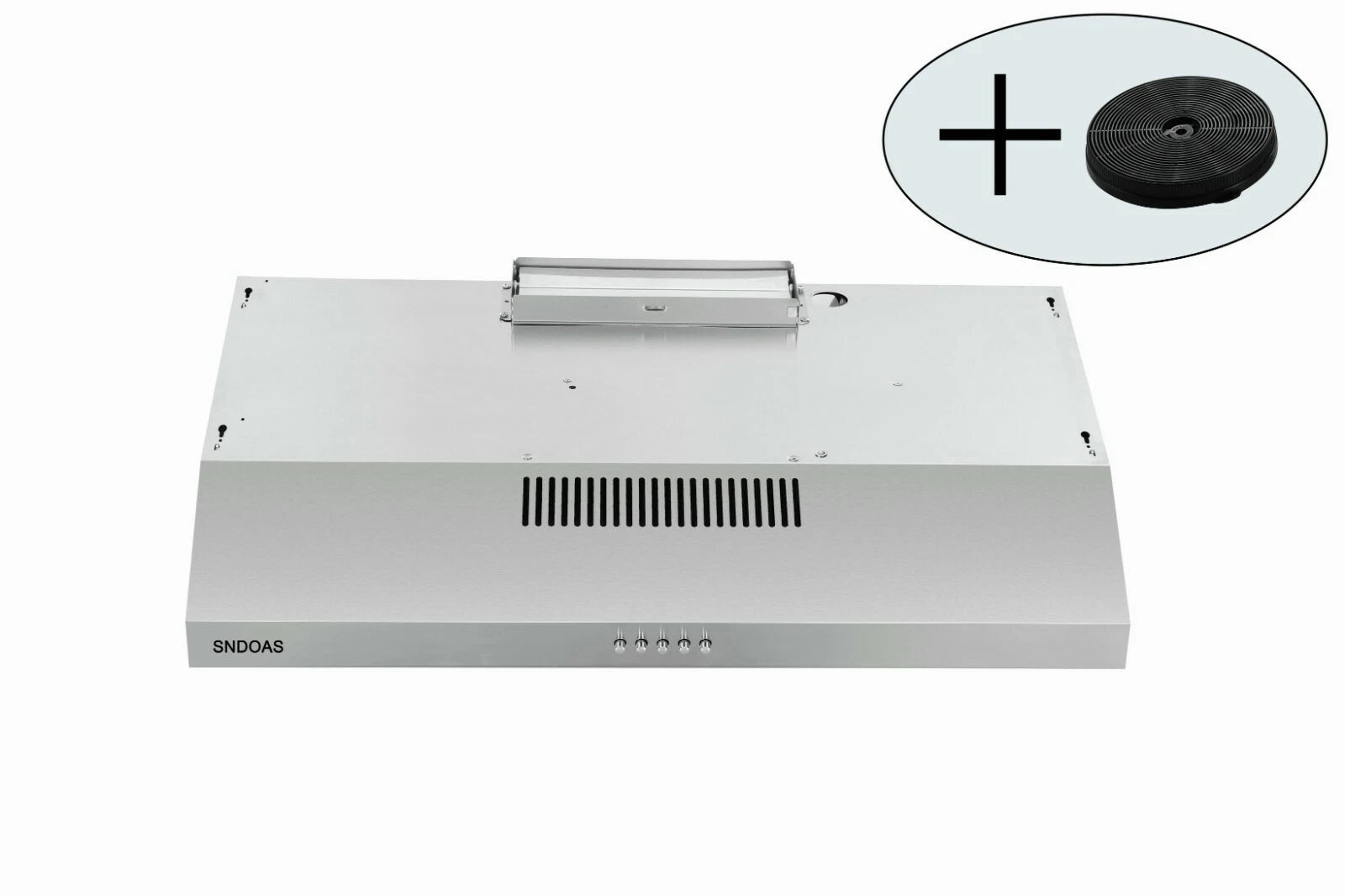 30 inch Under Cabinet Range Hood Stainless Steel Kitchen 230CFM Vent LED Light with Carbon Filter
