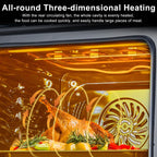 24 Inch Single Wall Oven Electric Built-In Oven, 2.5 Cu.Ft Wall Oven With Timer and Safety Lock, 3D Surround Heating, 3000W 240V, 8 Cooking Functions for Kitchen