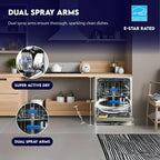 Equator 24" Built in 14 place Dishwasher in Stainless Energy Star Certfied, Quiet Operation and Advanced Santization