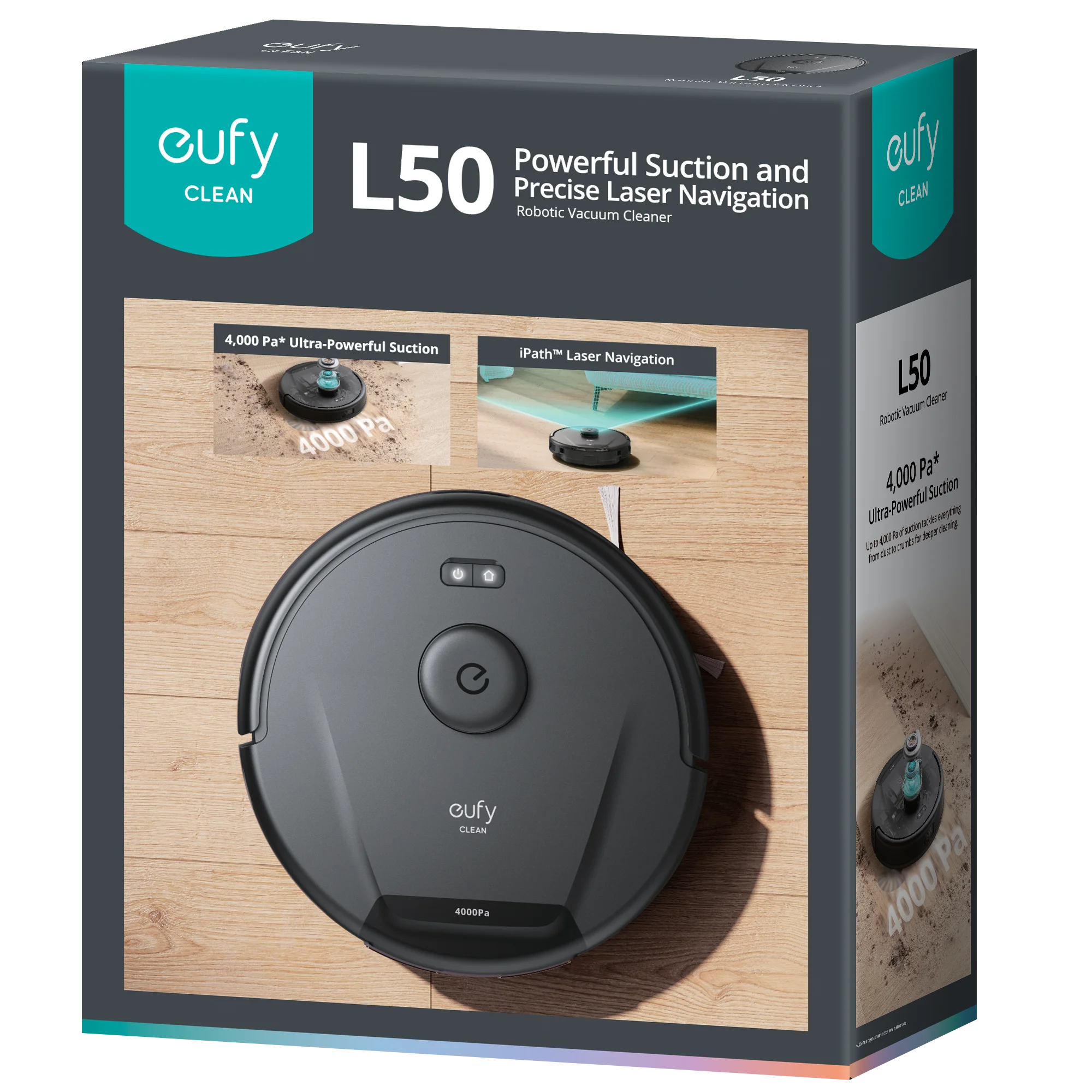 eufy Clean L50 with 4,000 Pa Ultra Strong Suction, Multi-floor Cleaning, BoostIQ�? Customizable Mapping T2265Z11, New