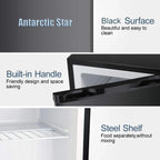 KNDKO 3.2Cu.ft Upright Freezer, Compact Freezer with Removable Shelves, Adjustable Thermostat for Home/Kitchen/Office, Black