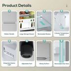 Moifoi 3.1 Cu. Ft. Two-Door Compact Refrigerator, Gray