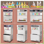 Kolice Countertop Yougurt 3 Flavors Soft Serve Ice Cream Machine-Upper Tanks Refrigerated,ETL Certificate