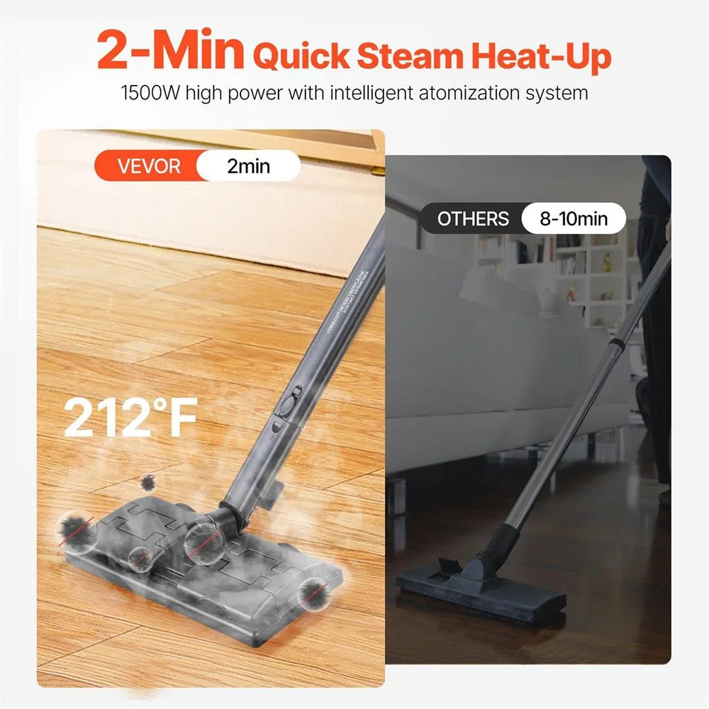 Choco Moon 2000W Powerhouse Steamer, 51 oz Tank, 27 Attachments, Versatile Cleaner for Carpet, Floors, Windows, Cars, Ultimate Home & Auto Detailing Tool