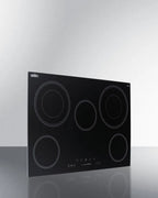 30" Wide 208-240V 5-Burner Radiant Cooktop, White
