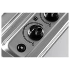 ABBA Appliances 24�� Gas Cooktop in Stainless Steel with 1 Ultra Fast and 3 Fast Burners