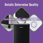 DEMULLER Upright Freezer 3.2 Cu. ft Front Door Freezer Compact Adjustable Thermostat Silver